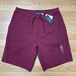 Polo Ralph Lauren Maroon Flat Front Elastic Waist Comfort Shorts Mens Size Large